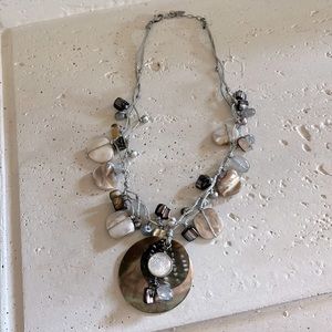Silpada Boardwalk Necklace with Quartz and Mother of Pearl